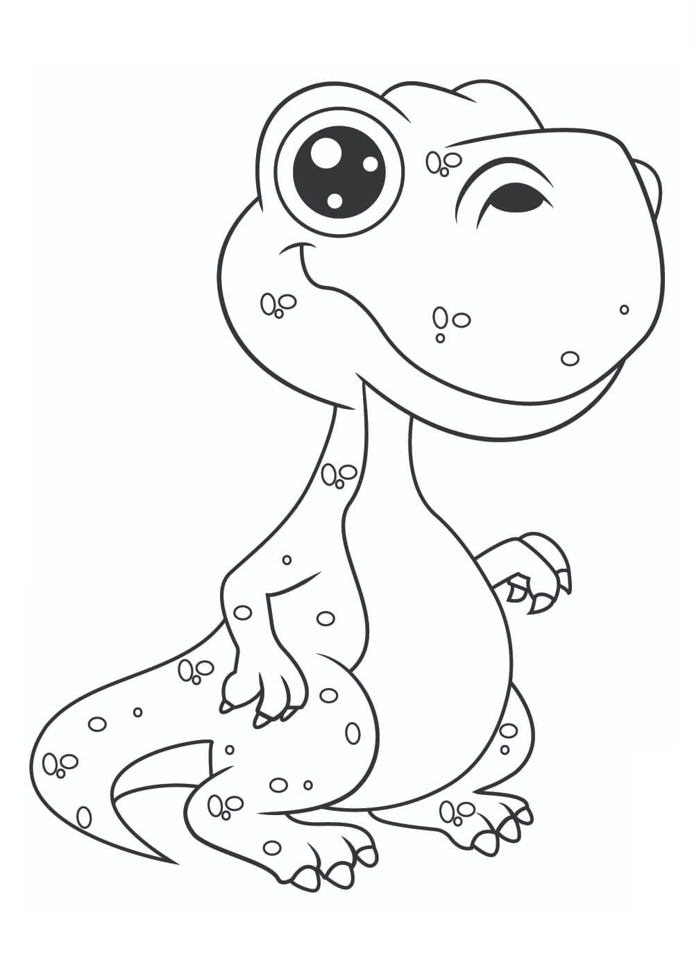 Adorable Dinosaur Color By Number