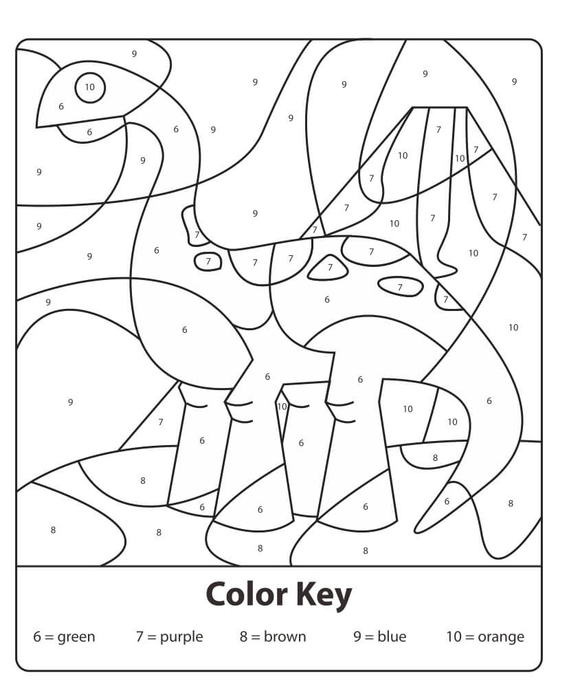 Dinosaur Quilt Color By Number