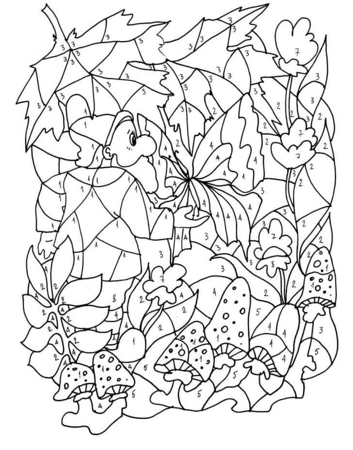 Man with Flowers Color By Number