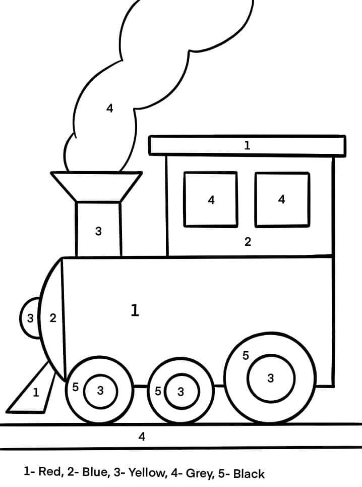 Train Color By Number Color By Number