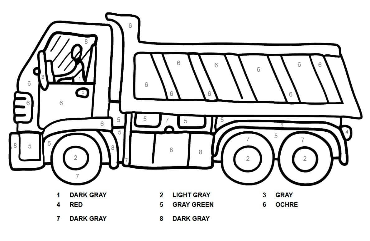 Dumb Truck Color by Number