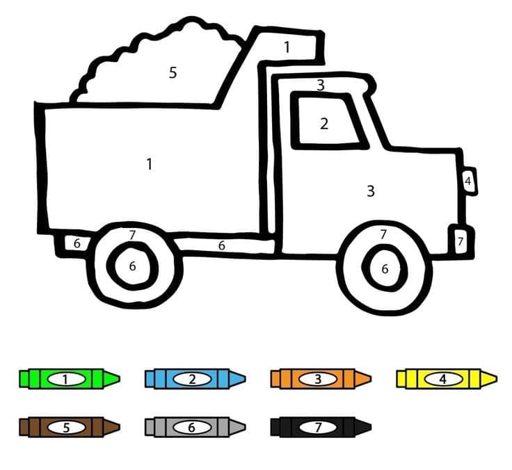 Nice Truck Color By Number