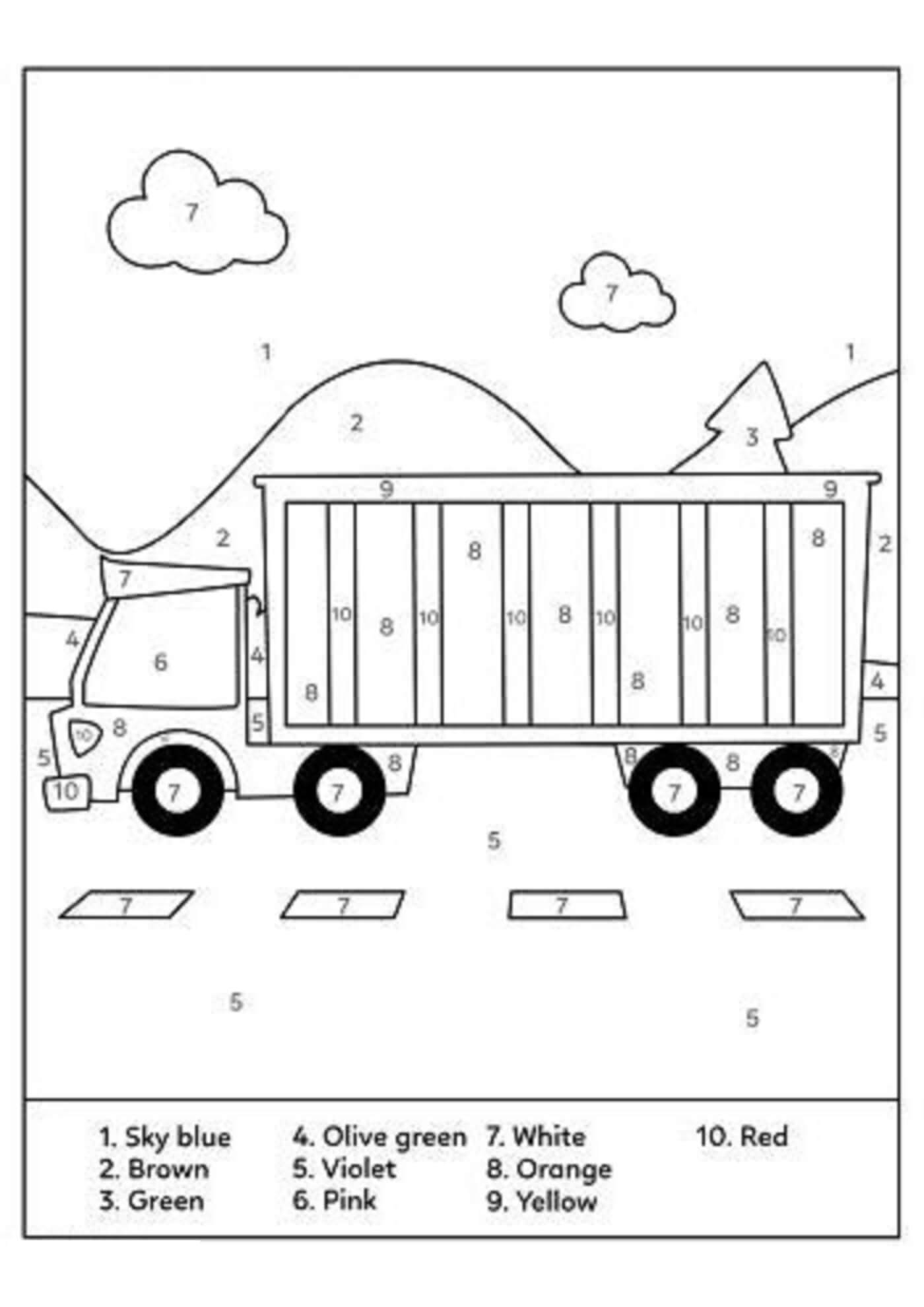 Normal Truck Color By Number