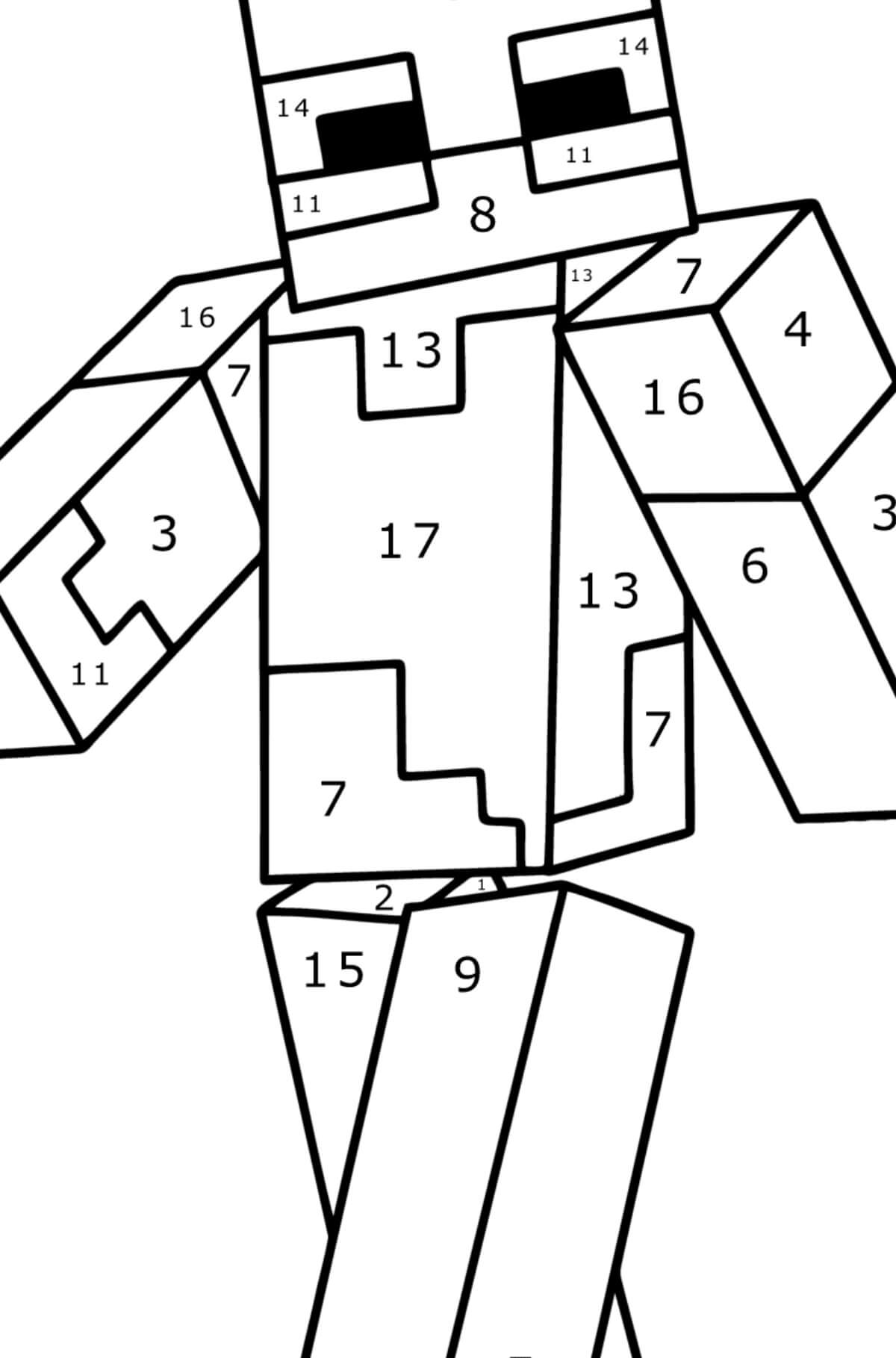 Zombie Minecraft Color By Number