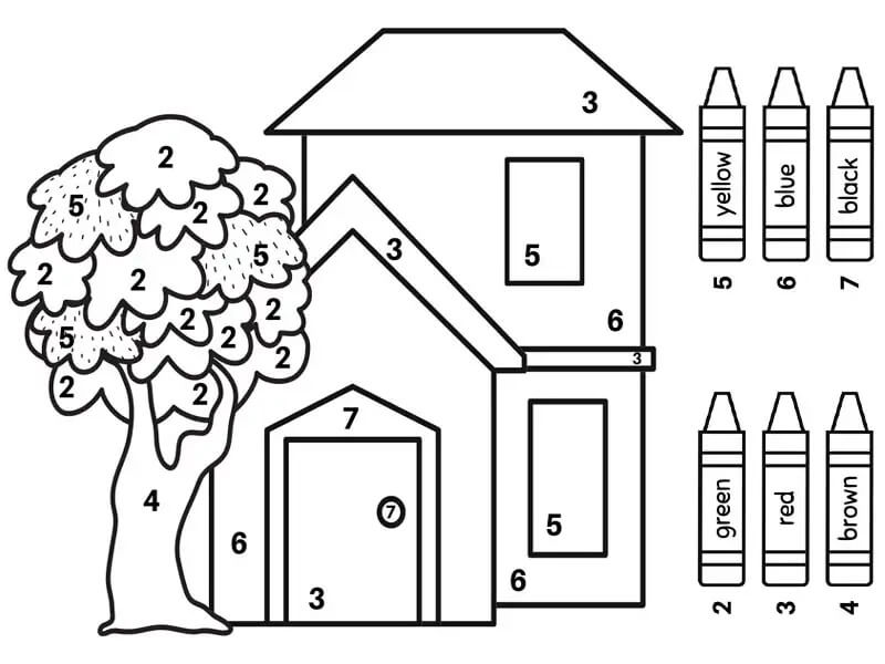 House Color by Number Color By Number