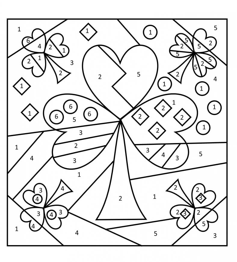 Shamrocks Color By Number Color By Number
