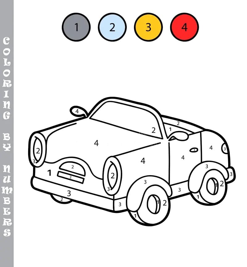 A Nice Car Color By Number