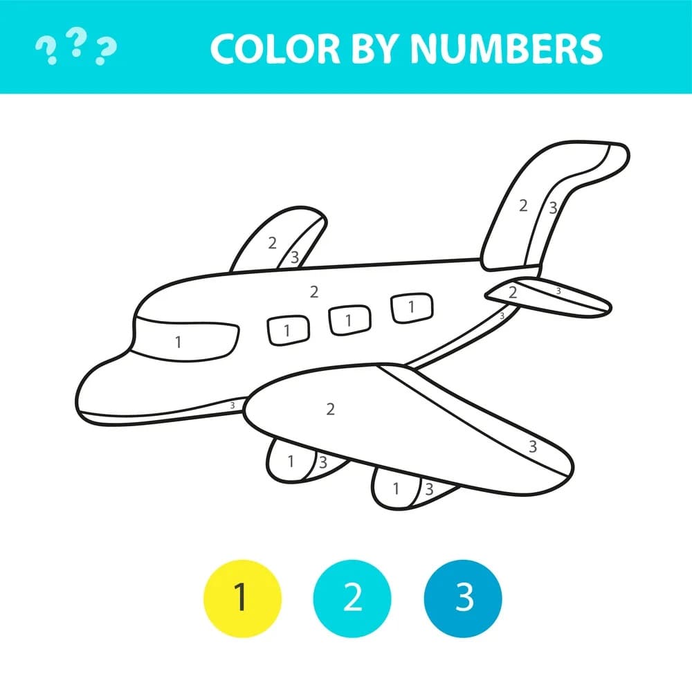 An Airplane Color By Number