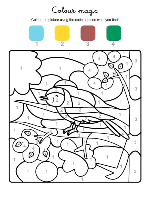 Basic Bird Color By number