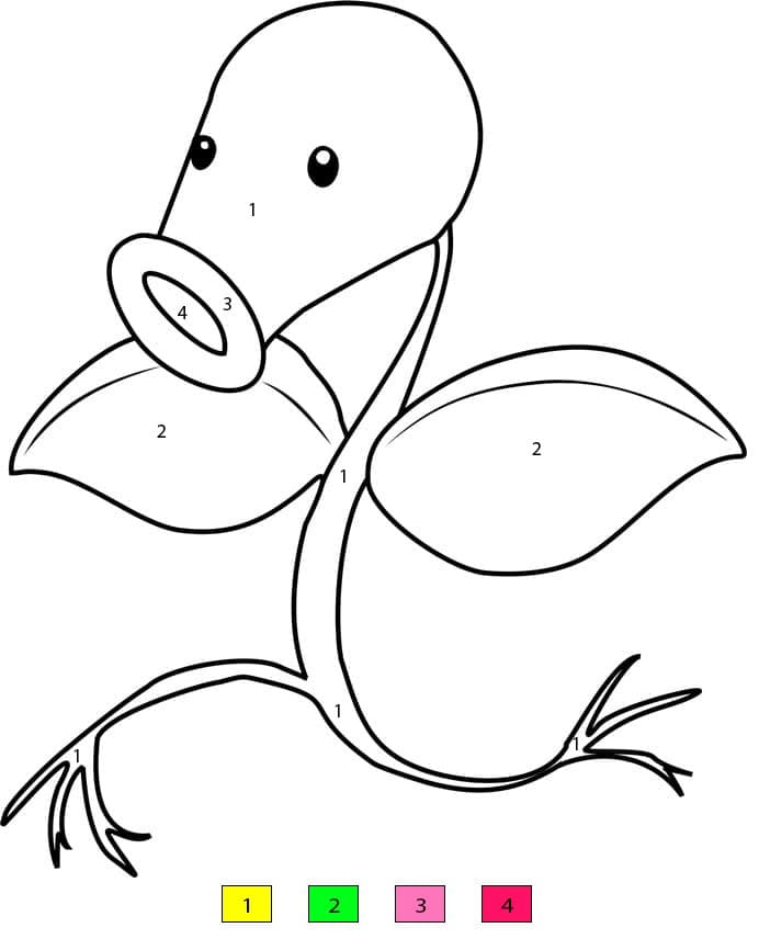 Bellsprout Pokemon Color By Number