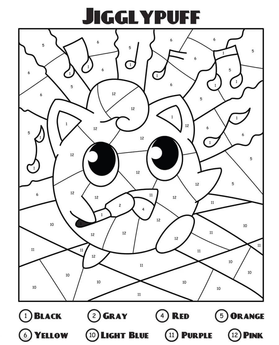 JigglyPuff Color by Number Color By Number