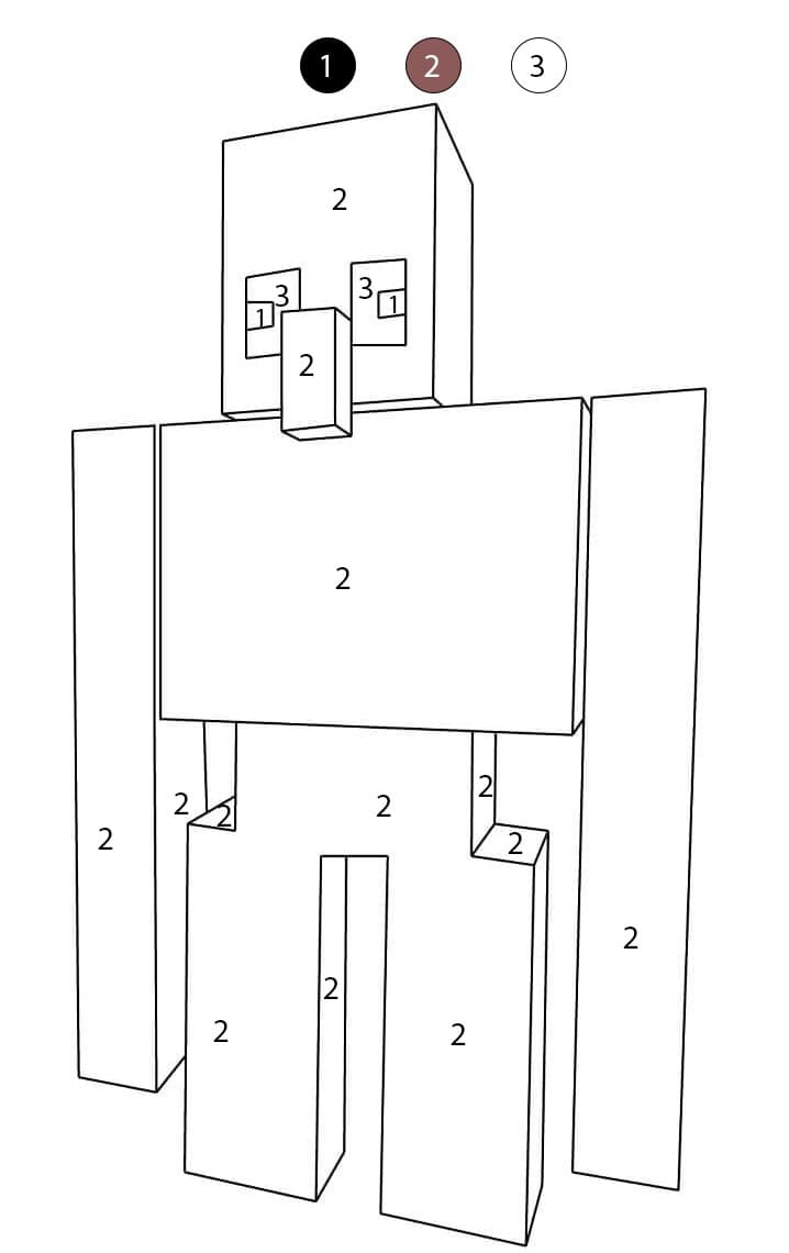 Minecraft Iron Golem Color By Number