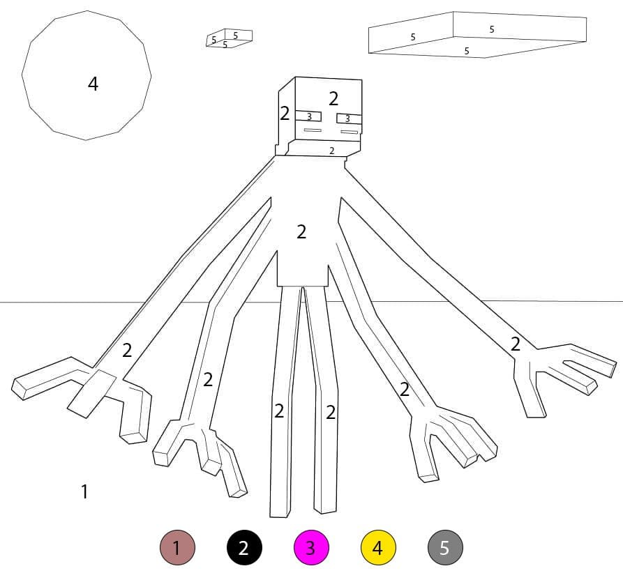 Mutant Enderman Color By Number