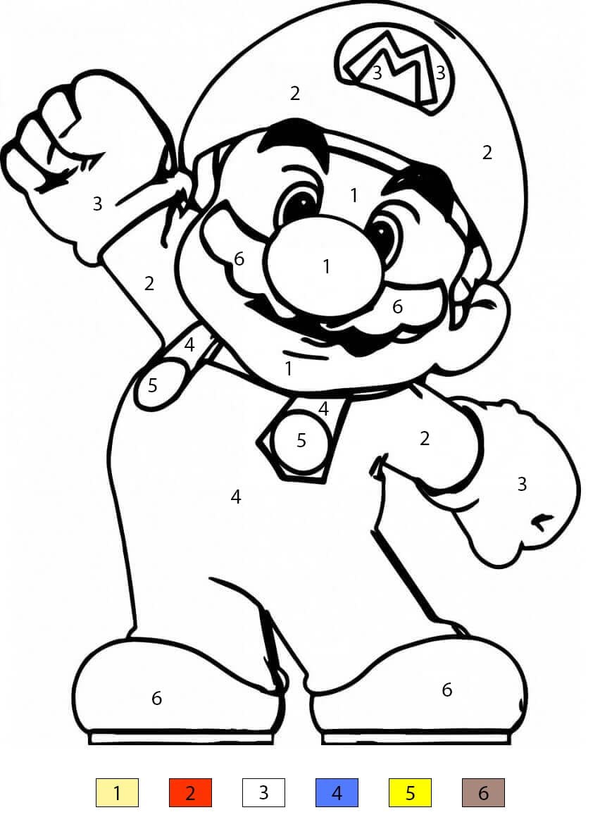 Nice Mario Color By Number