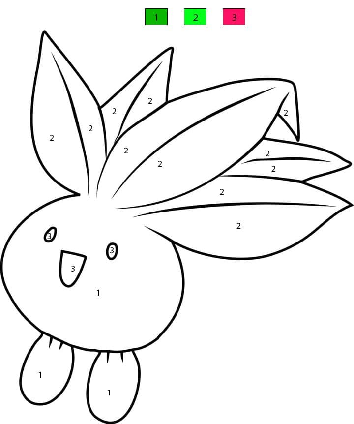 Oddish Pokemon Color By Number