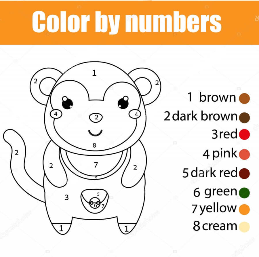 Monkey Color By Number