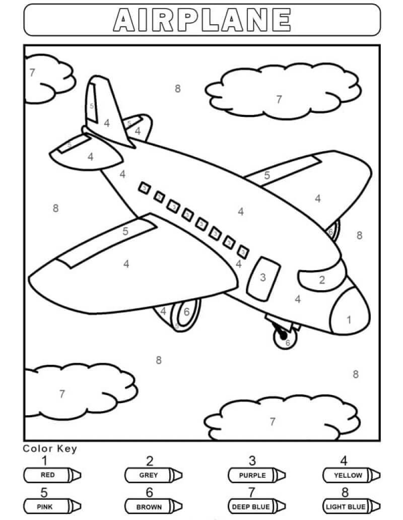 Amazing plane color by number