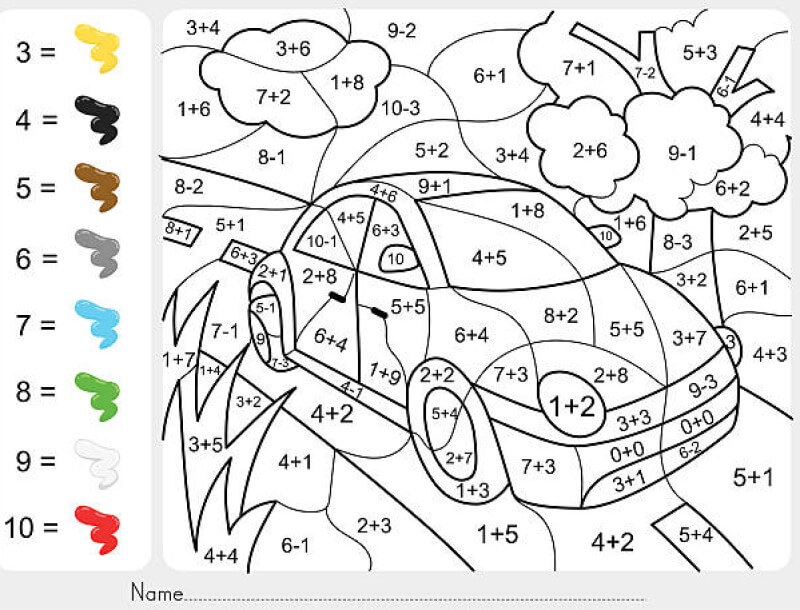 Beautiful car color by number Color By Number