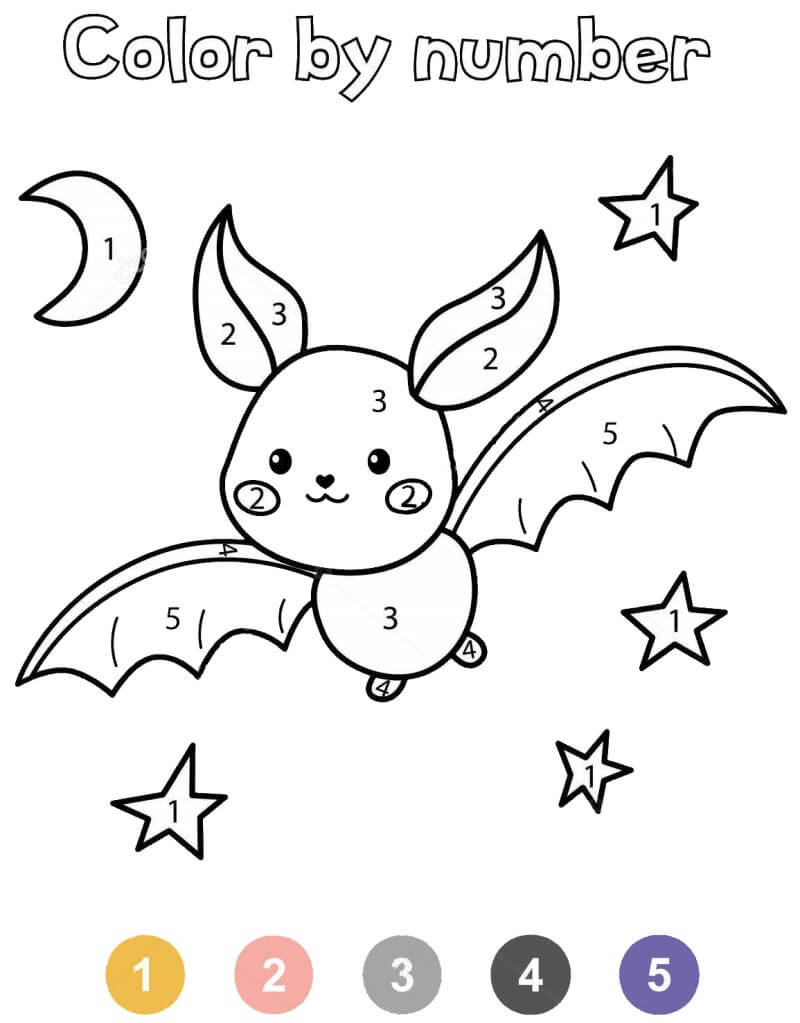 Bat Color By Number