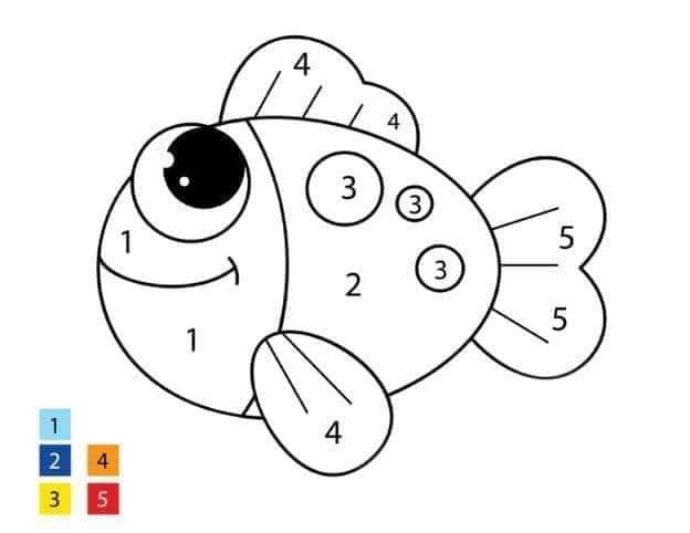 Easy Gold Fish Color by Number