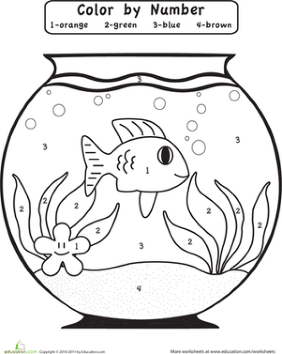 Fish in tank color by number