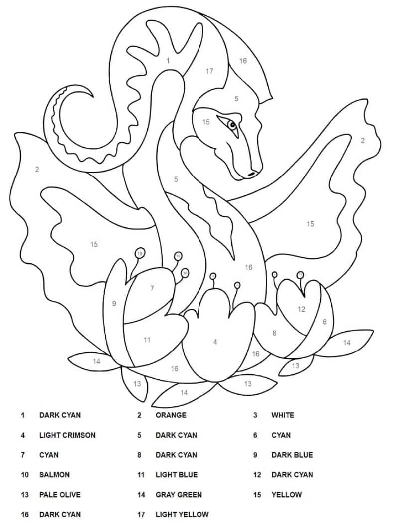 Good Dragon color by number