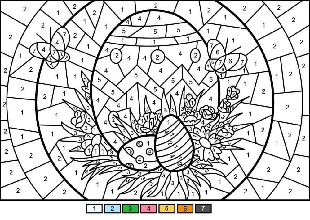 Easter Color By Number