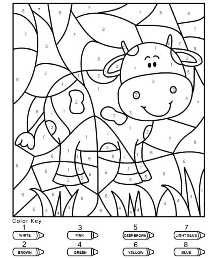 Laughing cow color by number