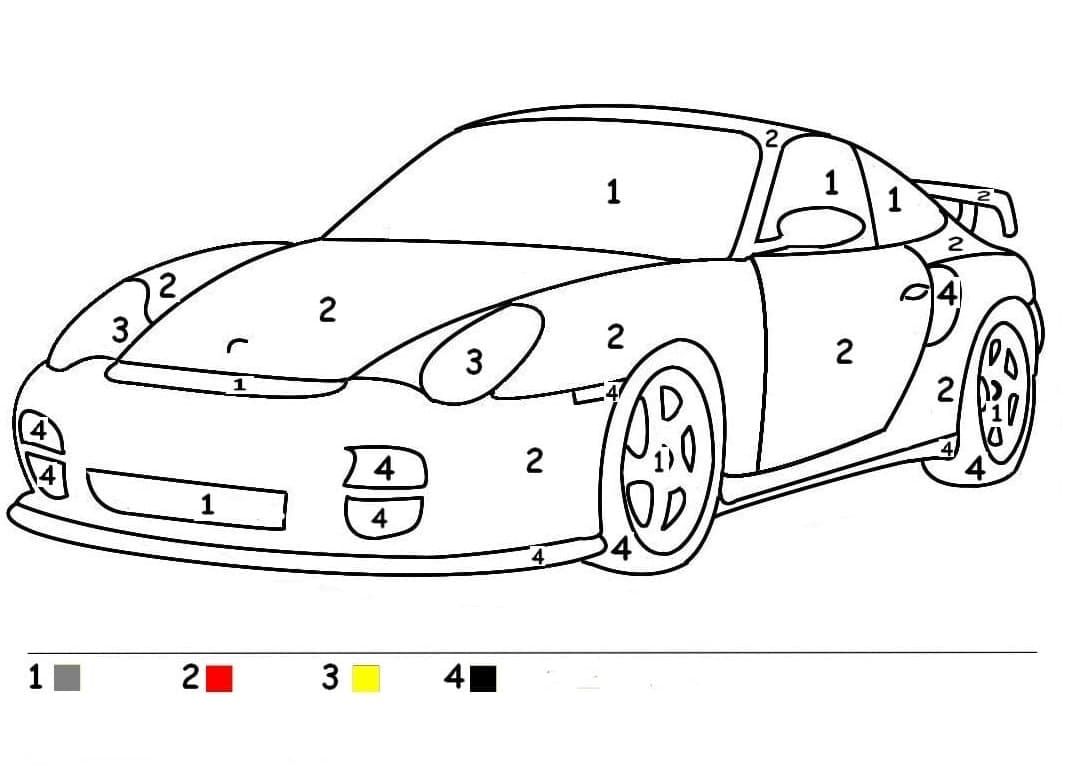 Nice car color by number