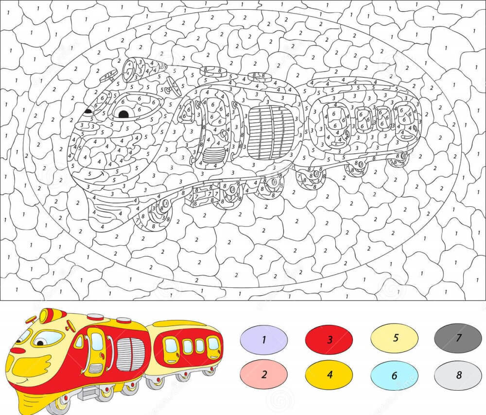 Train Color By Number