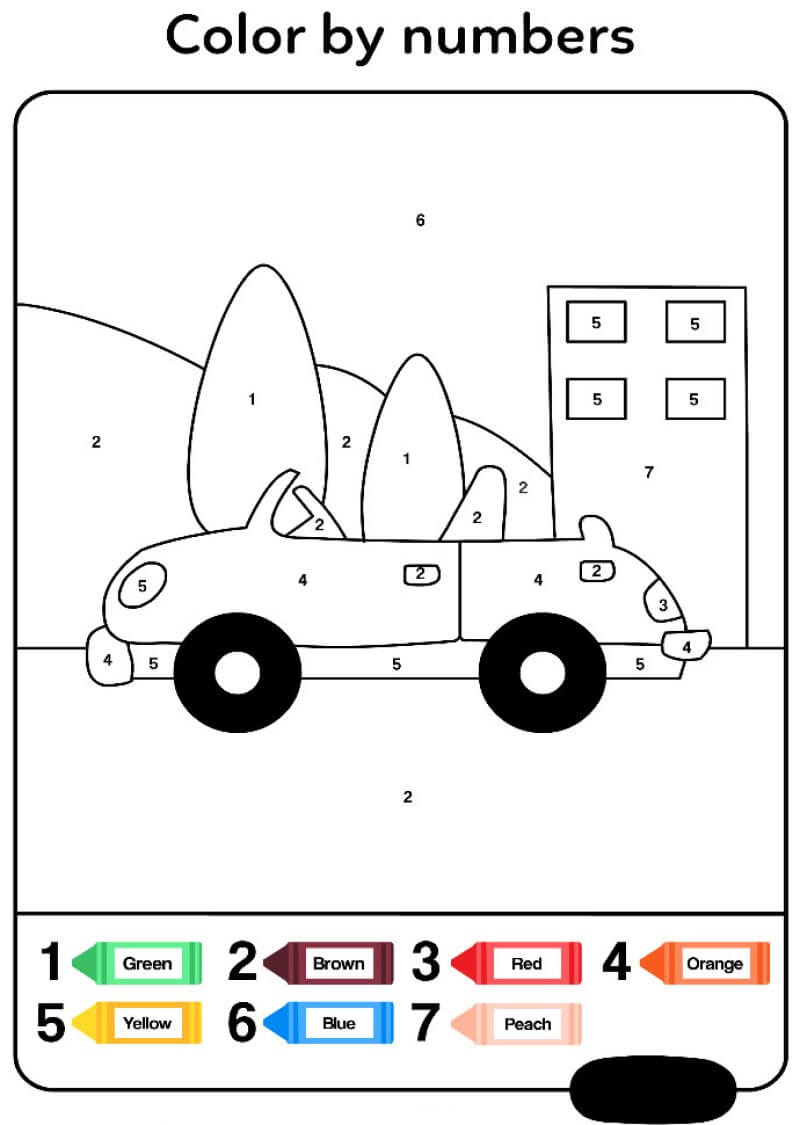 Roadster color by number
