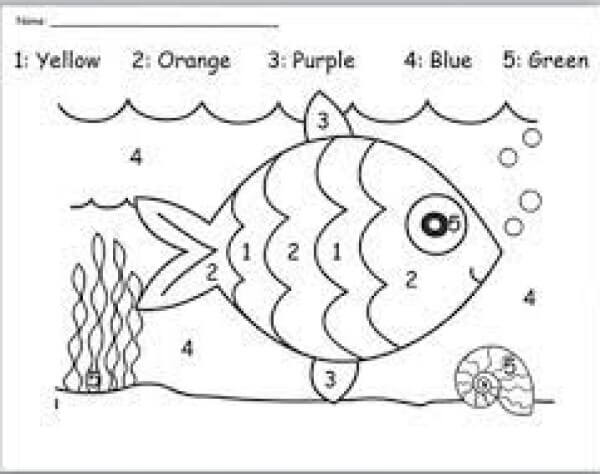 Small fish color by number