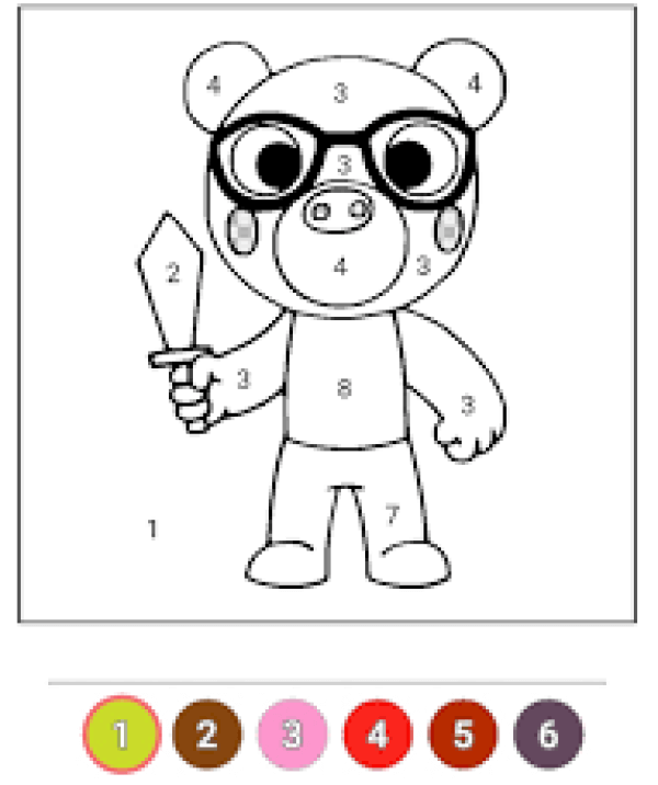 The pig and the sword color by number Color By Number