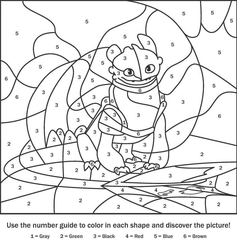 Dragon Color By Number