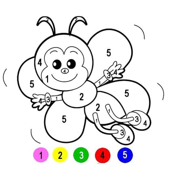 Adorable Butterfly Color By Number