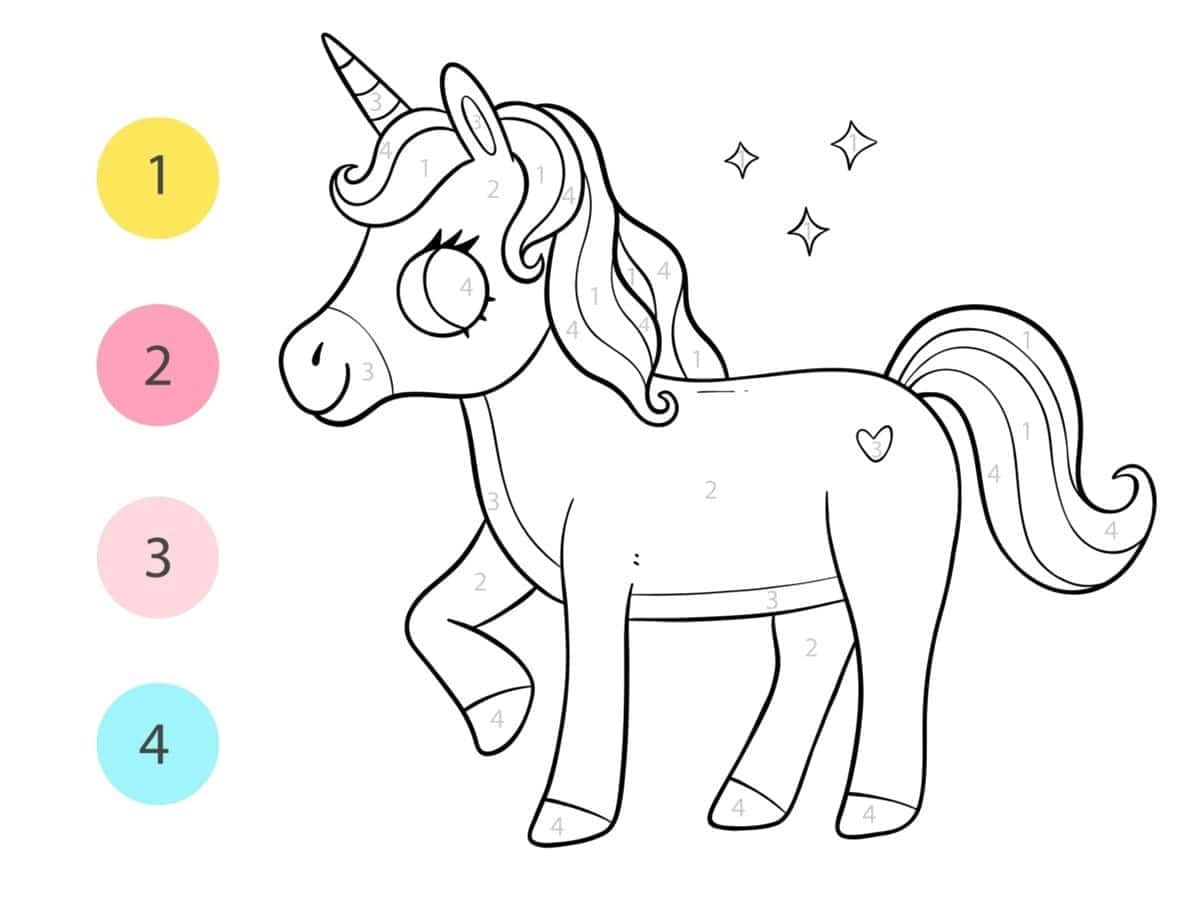 Amazing Unicorn Color By Number