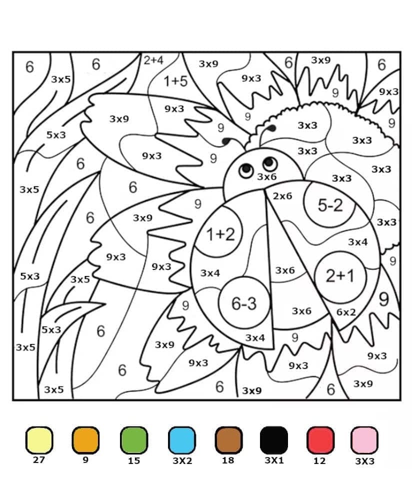 Bug Multiplication Color By Number