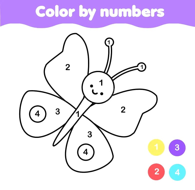 Butterfly Cute Color By Number