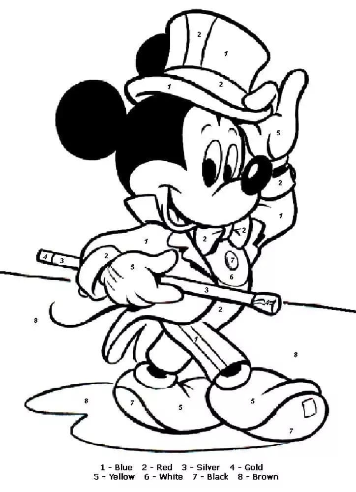 Disney Mickey Color By Number