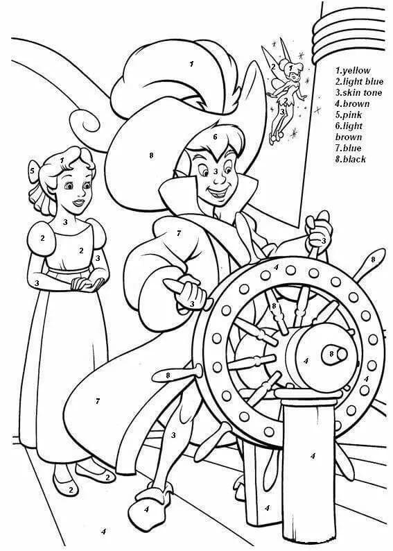Disney Peter Pan Color By Number