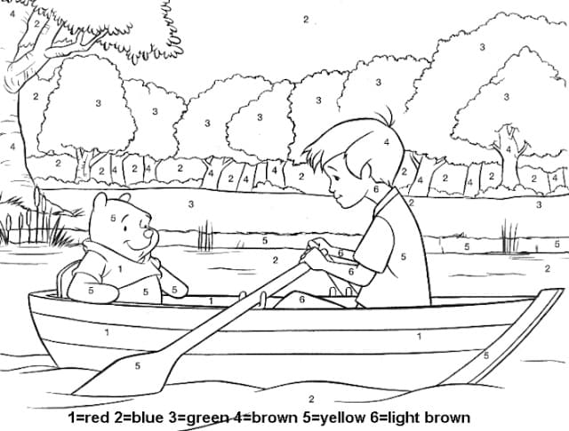 Disney Pooh Color By Number