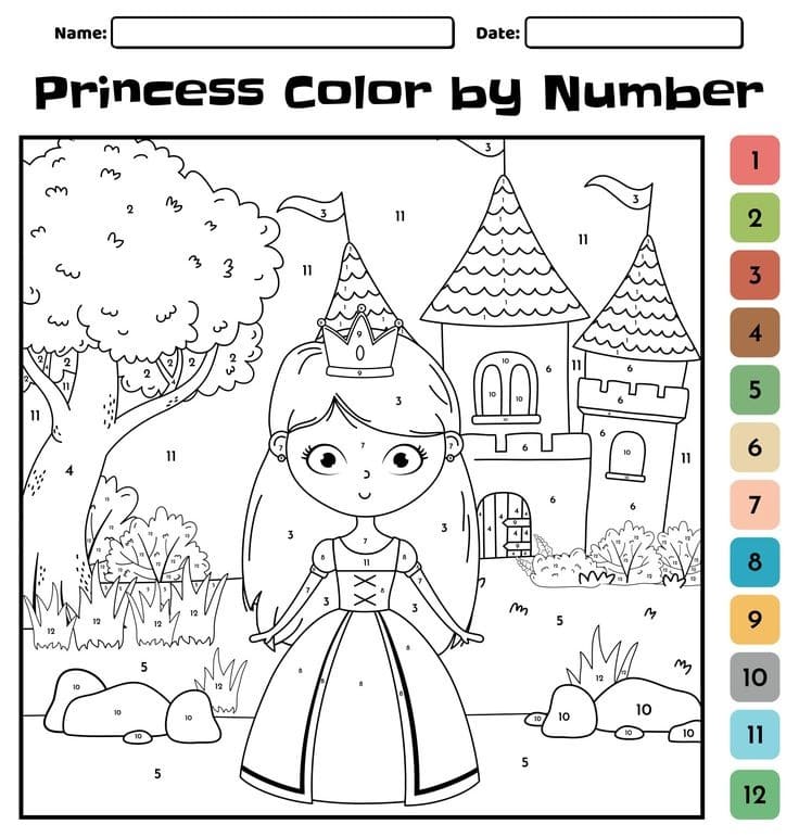 Little Princess Color By Number