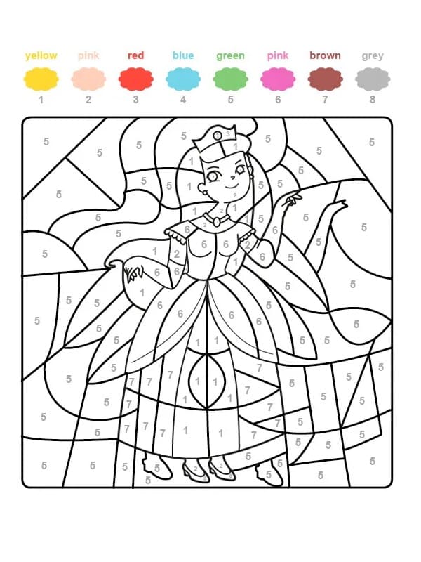 Lovely Princess Color By Number
