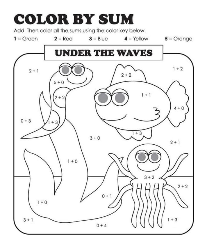 Ocean Addition Color By Number