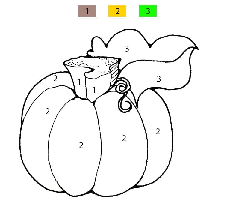 Printable Pumpkin Color By Number