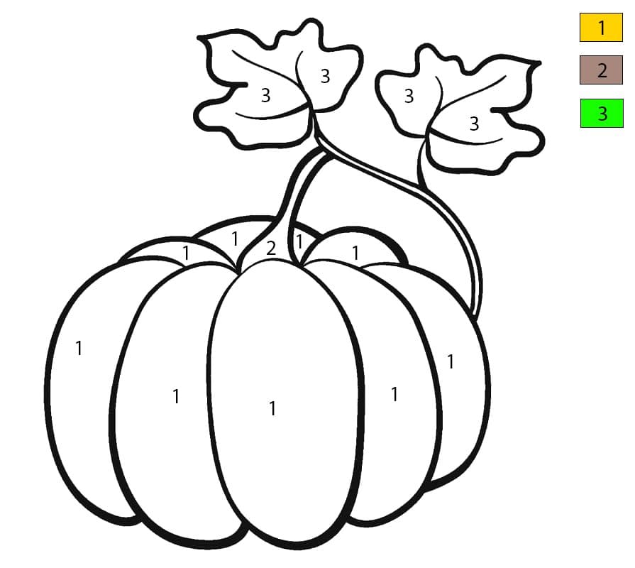 Pumpkin Printable Color By Number