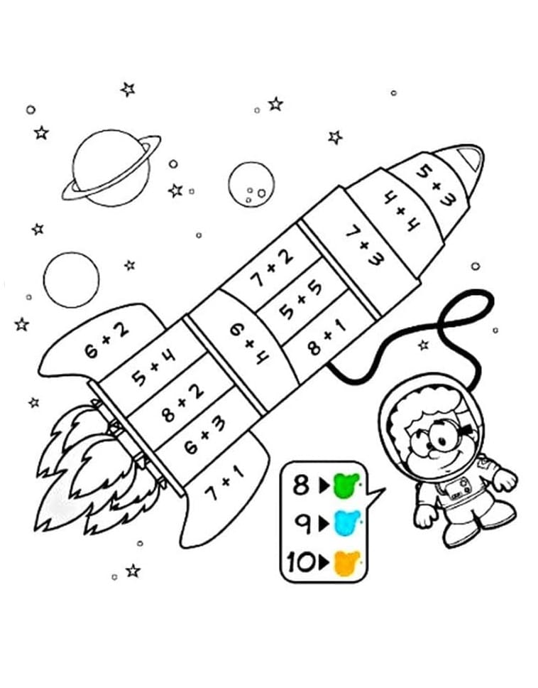 Space Addition Color By Number