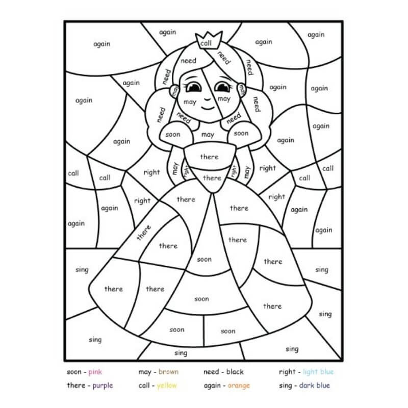 Amazing Princesscolor by number