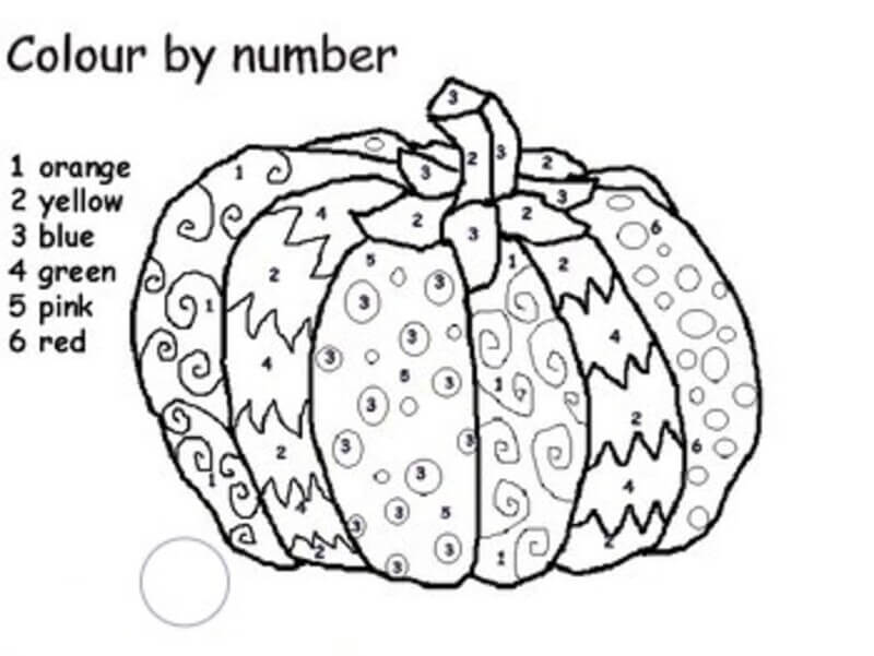 Amazing Pumpkin color by number