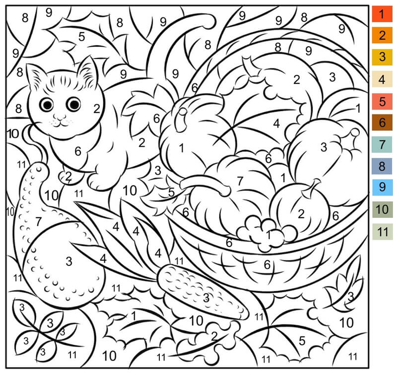 Fall (Autumn) Color By Number